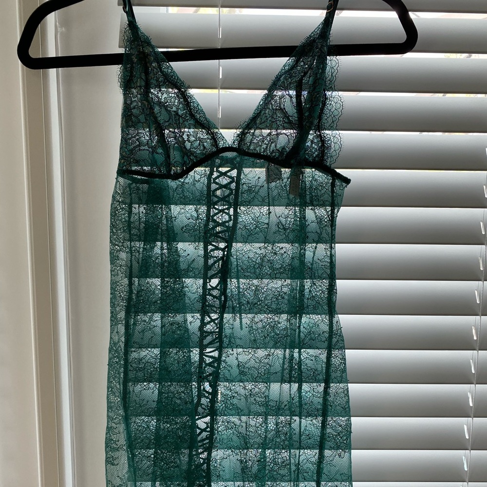 NWT Victoria’s Secret lace green slip